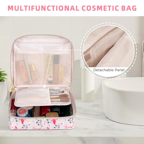 Image of BAGAIL 8 Set Packing Cubes Luggage Packing Organizers for Travel Accessories-Pink Flamingo
