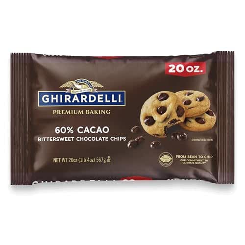 GHIRARDELLI 60% Cacao Bittersweet Chocolate Premium Baking Chips, 20 OZ