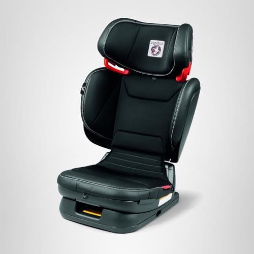 Peg Perego Viaggio Flex 120 Booster, 4D Total Adjust for Safety & Comfort, No Armrests, Compact Fold for Travel, 40-120 lbs, Made in Italy, Licorice (Black) — view 7