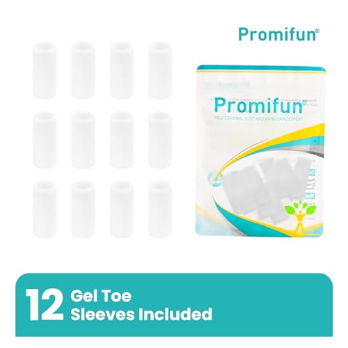 Image of Silicone Toe Protectors - 12 Pack Silicone Toe Sleeve for Hammer Toes, Corns, Calluses, Blisters - Soft Gel Toe Tube Pads for Pain Relief(Clear)