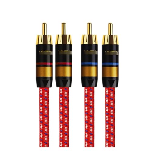 Câble d'interconnexion HiFi stéréo anti-interférence 4N OFC mâle 2m pour supprimer les grésillements