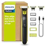 Philips OneBlade Hybrid 360 Blade Technology Electric Shaver for Face & Body, Beard Trimmer/Groomer with 3 x 360 Blade, 3 x Stubble Comb (1,3,5mm) & 1x Body Kit, Model QP2824/31