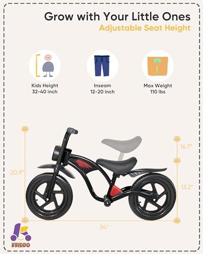 KRIDDO Kids Balance Bike