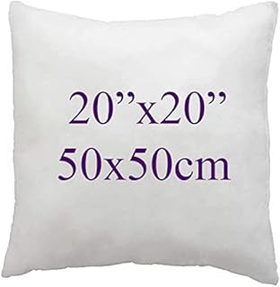 Hollow fibre Cushion New White Pads Inner insert Stuffer Pillow Hypoallergenic Square Cushions for Sofa Bed & Couch in 12", 14", 16", 18", 20", 22", 24", 26", 28", 30" (1, 20x20")