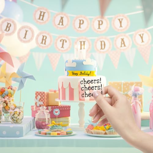 Sticker Geburtstag| Aufkleber für Fotoalbum,GäStebuch& Geschenke |Party Sticker für Erwachsene & Kinder - Set Mit 225 Motiven Auf 4 BöGen (Green)