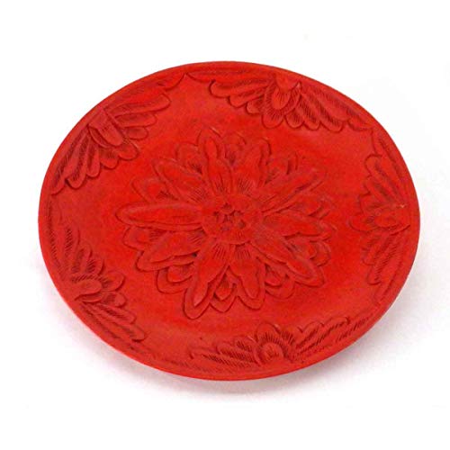 堆朱 銘々皿 大 - 天然石 風水グッズ 中国雑貨の廣友 - 商品画像