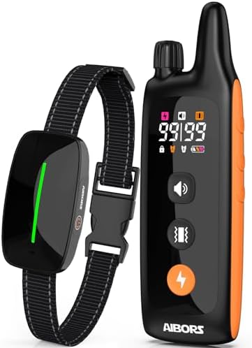 Dog Shock Collar – 4000FT Dog Training Collar with Remote IPX7 Innovative Waterproof Collar for 10-120lbs Dog Rechargeable e Collar with 4 Training Modes for Small Medium Large All Breeds Dogs