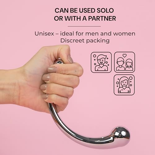 Doppeldildo Analplug metall 16cm. Prostata dildo Doppel dildo für Männer und Frauen Dildo Analplug stahl Sexspielzeug, Silver Anal dildo Anal plug metall Weight 355g Dildo männer A110S