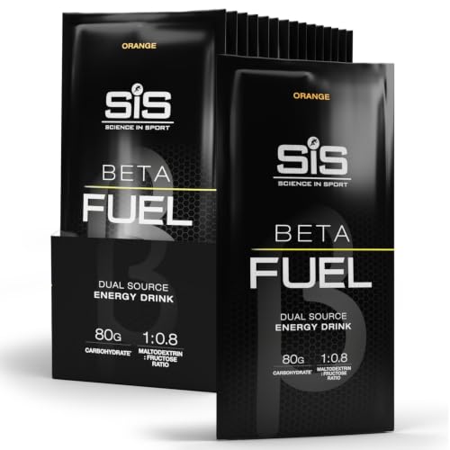Science in Sport BETA Fuel 80 - High-Carb Energy Drink - Optimal 1:0.8 Maltodextrin to Fructose Ratio - 80g Carbohydrate Drink Mix - Sports Nutrition - Orange Flavor - 15 Count