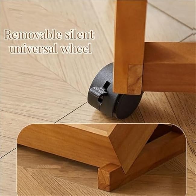 3-Tier Stackable Wood Fruit Basket Stand, Removable Storage Baskets, Large Capacity Organizer for Fruits, Vegetables & Snacks, Freestanding Utility Shelf, Kitchen Decor