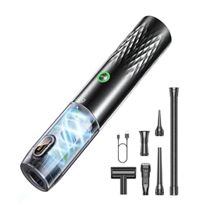 SEALIGHT Handstaubsauger, 29000Pa Akku Staubsauger Kabellos, 40 Minuten Akkulaufzeit, One-Touch Staubentleerung, Bürstenloser Motor, Autostaubsauger Stark per Auto, Haus, Tierhaare, Sofa Reinigung