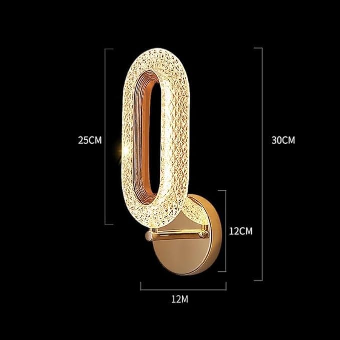 Image of BrightLyt Wall Light for Living Room, Modern Wall Lamps for Bedroom, Wall Lights for Home Decoration, Bedside Wall Lamp, Hotels and Restaurants (Pack of 1) (Oval.)