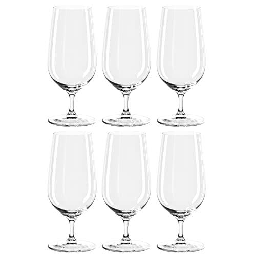 Leonardo Tivoli 066395 Beer Glass, Beer Tulip With Drawn Stem, Dishwasher Safe Beer Glasses, Set Of 6, 400 Ml #TOP2