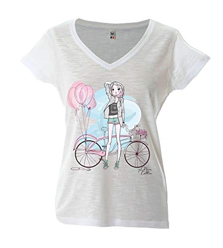 T-shirt fiammata femme blanc transparent résolu par Cycle Woman