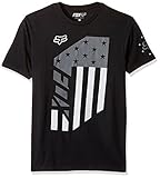 Fox Men's Red, White and True Short Sleeve Tee [Blk] , Black, Large