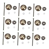 VILLCASE Lot De 20 Sets De Tiges à Vis En Métal Bronze Antique Boutons En Céramique Pou...