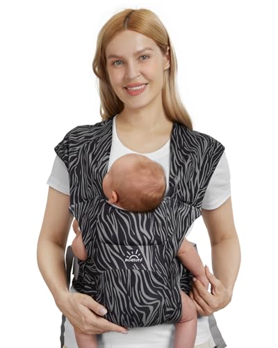 Babytrage für Neugeborene ab Geburt, MOMTORY Komfortabler Hüftsitz für Baby(3-12kg), Ergonomischer Tragetuch Neugeborenes bis Kleinkind mit Klettverschluss, Leicht Verstellbare Hüfttrage