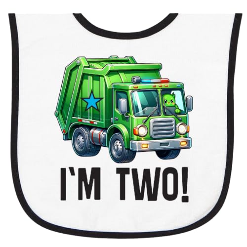inktastic 2nd Birthday Garbage Truck Party Baby Terry Cloth Bib