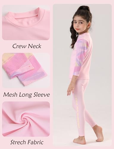 Happy Cherry Girls 3 Piece Rash Guard Set Swimsuit Long Sleeve Swim Shirts Pants Shorts Swimwear Summer Bathing Suit4