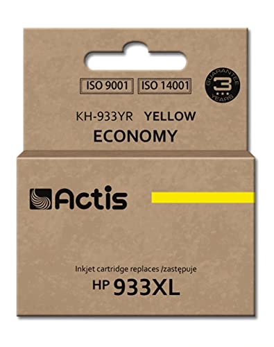 ACTIS Teinte KH-933YR (REEMPLAZO DE HP 933XL CN056AE - ESTĂNDAR - 13 ML - Amarillo)