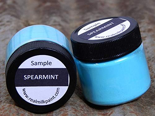 Real Milk Paint, Wood Paint for Furniture, Matte Paint for Cabinets, Walls, Brick, and Stone, Water Based Organic, No VOC, Spearmint, 1 oz. Sample