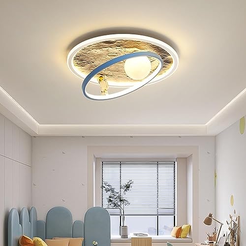 Plafonnier astronaute LED rond pour éclairer la chambre sans éblouir