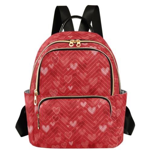 Mochila de mujer pequeña contra el desorden diario con dos bolsillos grandes casual