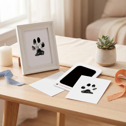 Jiujuda9 2 Sets Pfotenabdruck Set Hund Katze, Baby Handabdruck und Fußabdruck Set, Berührungsloses Fussabdruck Baby Abdruckset, bBaby Erstausstattung Neugeborene