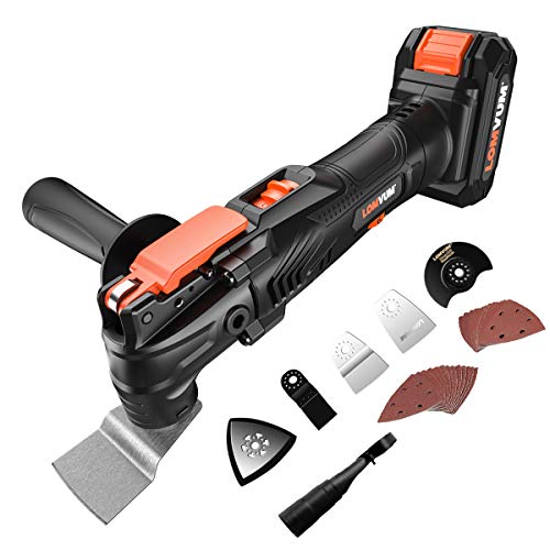 Multiherramienta Oscilante,LOMVUM L23Q1 12V 2Ah Eléctricas Herramienta Multifunción Oscilantes