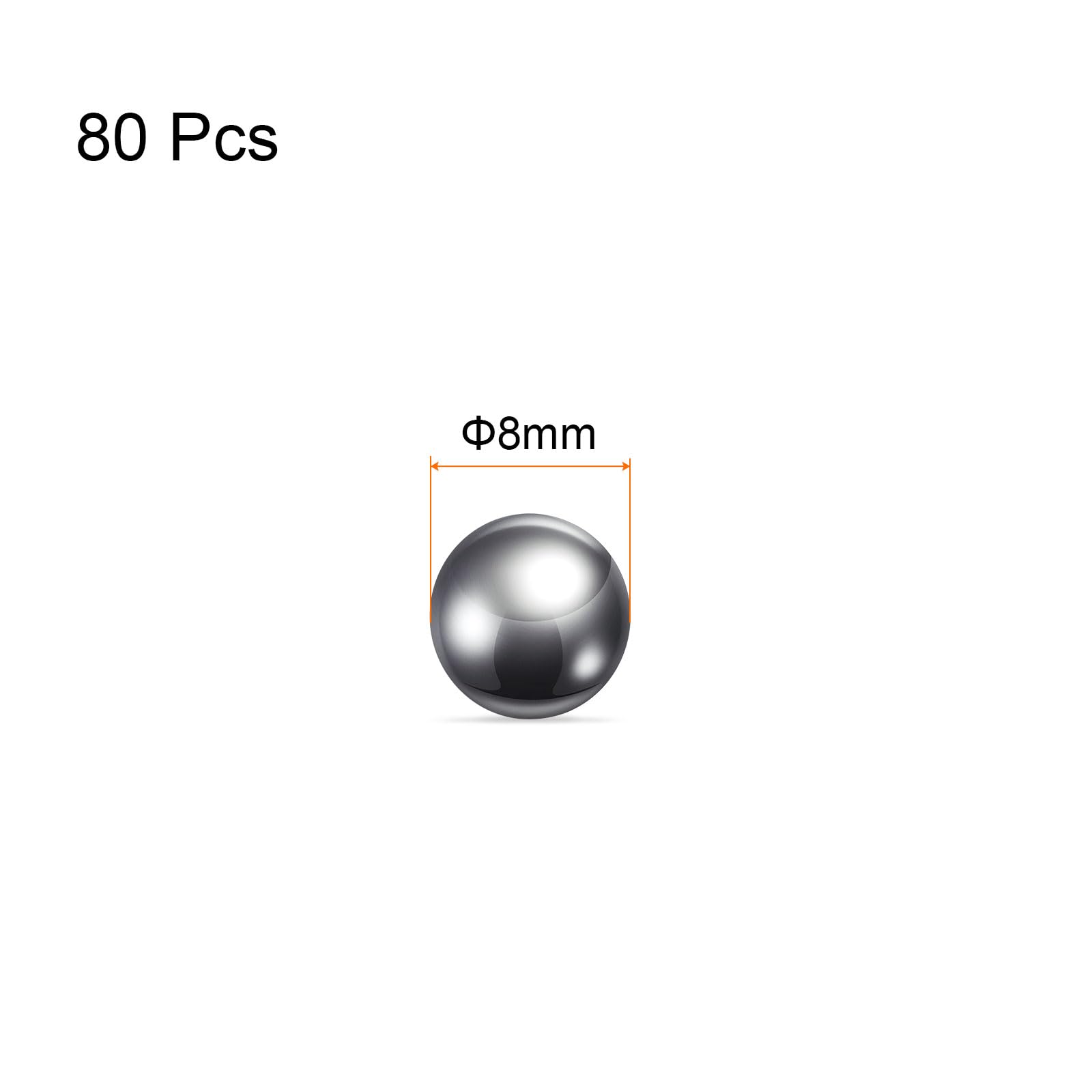 QUARKZMAN 80pz Precisione Sfere 8mm Diametro 316L Metallico di Precisione Cuscinetto a Sfera Inossidabile Acciaio Sfere per Cuscinetti