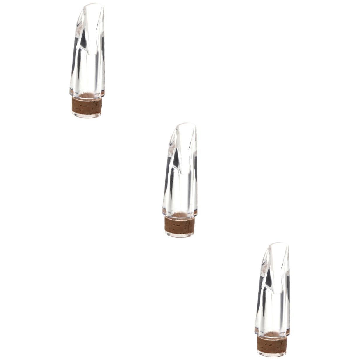 ibasenice 3pezzi Boccaglio Professionale Per Clarinetto Sib Trasparente Resistente Compatibile Con Clarinetti Suono Metallico Con Controllo