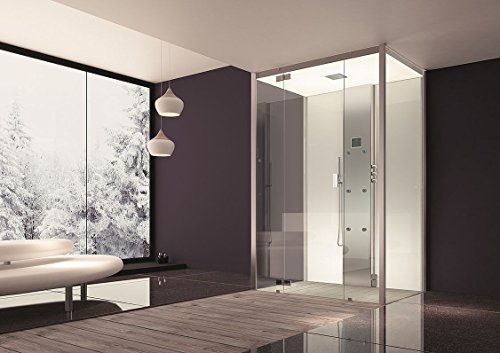 Hoesch Senseperience Dampfbad 140 x 100 cm Dampfdusche mit Duschwanne Ecke links
