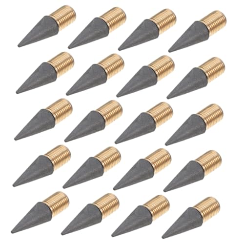 ERINGOGO 20個 無限書ける削らないグラファイト筆替え芯 書きやすく消せる筆先 小学生画材に 持ち運び便利で破損しにくいスクリュー式交換用