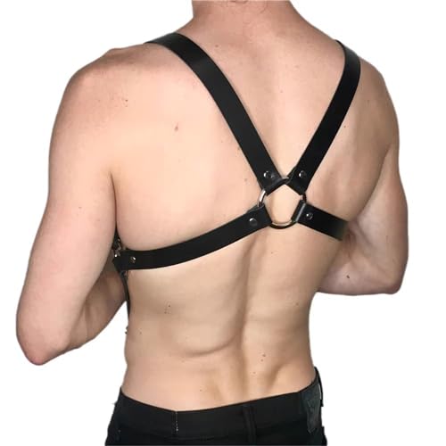 BDSMAGE Harness Leder Hosenträger Herren Gay Sissy Dessous Männer Reizwäsche für sex Fetisch Harness (B)