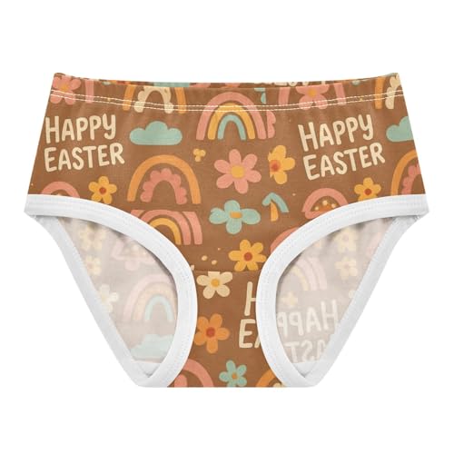Joisal Cute Rainbow Flowers Brown Girls Underwear Toddlers 2t Cotton Panties Little Girl Stylish Underpants Briefs
