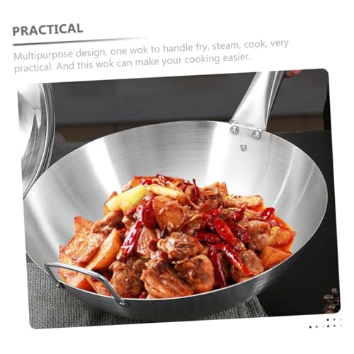 Wok para cocinar reusable con asa de metal miniatura 7
