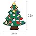 CCINEE Felt Christmas Tree,3.2 FT DIY Christmas Tree with 32PC Detachable Ornaments Wall Decor for Toddlers Kids Xmas Gifts Home Door Decoration