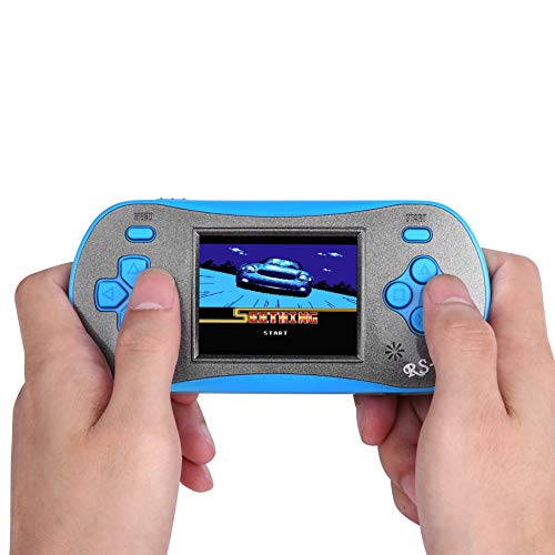 Handheld Game for Kids - FAMILY POCKET RS16 Portable Classic Controller 260 Game 2.5 inch LCD Retro Arcade Video Game System Children's Birthday Gift (Blue) — view 4