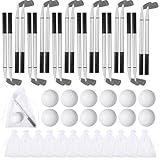 YOFAPA Minigolf-Stift Golfgeschenke, 24 Stück Golf-Kugelschreiber, 24 Stück Golfbälle, 30 weiße Beutel