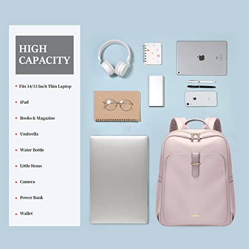 Golf Supags Laptop Backpack Purse For Women Fits 14 Inch Notebook Casual Daypack Work Travel College Bookbag Fashion Computer Bag (Pinkish Grey, 14 Inch) #TOP6