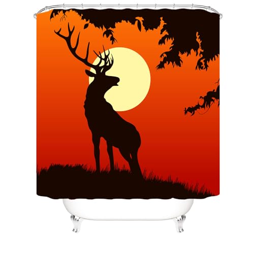 Badezimmerteppich Orange Tiere Badteppich rutschfest Waschbar Badgarnitur 3 Teilig – Badematte Set Mit Wc-Vorleger Und Badematte,Teppich Badezimmer Für Sicherheit Und Komfort Im Bad 45X75Cm – Bild 3