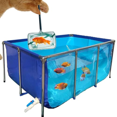 Tanque de lona PVC para peces koi y acuicultura temporal con estructura de acero