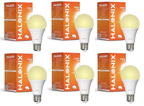 Image of Halonix 2.9W LED Light Bulb | Yellow (3000K) |Pack of 6|Energy Efficient| 4kv Surge Protection | E27 Screw type