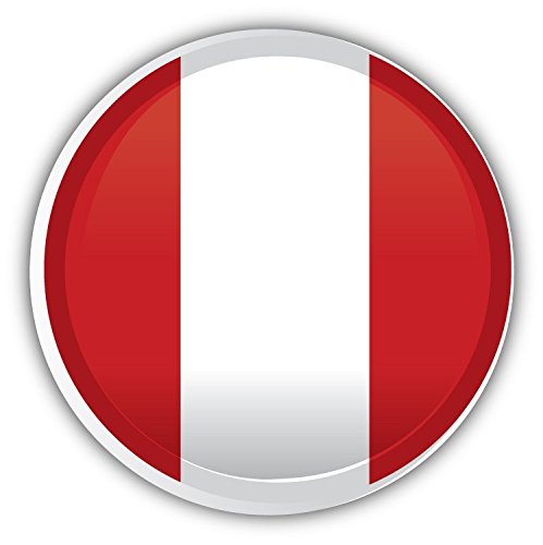 Peru Bandiera mondo art decor adesivo 12 x 12 cm