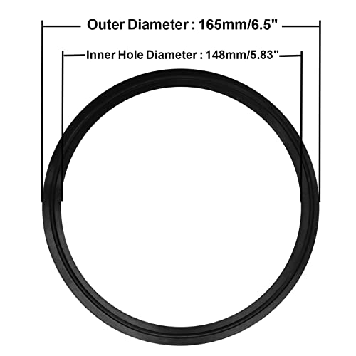Image of DERNORD 6 inch Tri Clamp EPDM Sanitary Gasket Fits Tri-Clover Type Ferrule (Pack of 2)