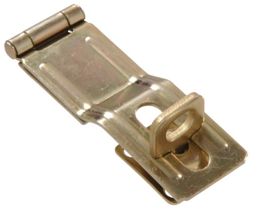 Image of Hillman Hardware Essentials Swivel Staple Safety Hasp Zinc and Yellow Dichromate Finish 4-1 /2-Inch inch 851419