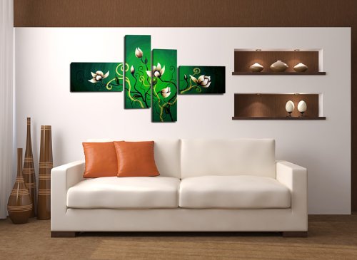 4 Canvas Schilderijen - Handbeschilderd Look - 160 x 70 Centimeter - Modelnummer: XXL 6512. De schilderijen zijn… - Image 4