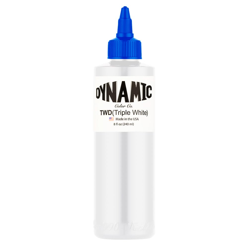 Dynamic Triple White tusz do tatuażu, biały, 240 ml, wyprodukowano w USA