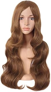 MapofBeauty 28 Inch/ 70 cm Charming Synthetic Fiber Long Wavy Hair Wig Women Party Full Wig (Black)