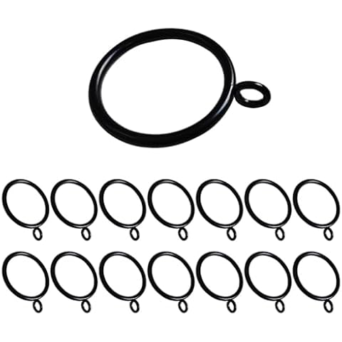 15 PCS 1.5 Inch Curtain Rings, Black Curtain Rings, Drapery Rings with Eyelets, Black Eyelet Curtain Rings, Eyelet Drapery Rings, Curtain Rings with Eyele, Drapery Rings, Curtain Rings with Eyelet Cover